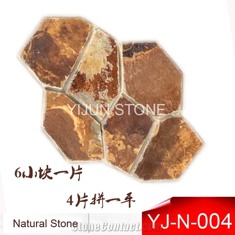 Whole Rusty Slate Flagstone, Slate Floor Tiles, Slate Wall Tiles and Split Surface, Factory from Hebei Provice