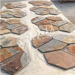 Whole Rusty Slate Flagstone, Slate Floor Tiles, Slate Wall Tiles and Split Surface, Factory from Hebei Provice
