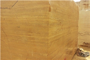 Esfahan Yellow Travertine, Iran Yellow Travertine Block