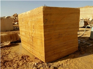 Lemon Travertine Blocks, Iran Yellow Travertine,Travertine Block, Walnut Travertine