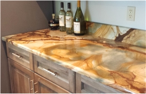 Lowest Price High Quality Brazil Polished/Yellow Quartzite/ Palomino Quartzite Slabs & Tiles & Cut to Size for Flooring and Walling, Own Factory Sales for Project/Hotel/House