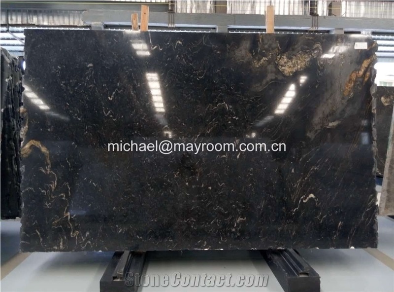 Own Factory Good Price Brazil Polished Matrix Titanium/ Cosmic Black/Cosmic Black Titanium/Titanium Mc Granite/Titanium Black/Cosmic/Night,Granito Preto Cosmico Granite Slabs & Tiles & Cut-To-Size