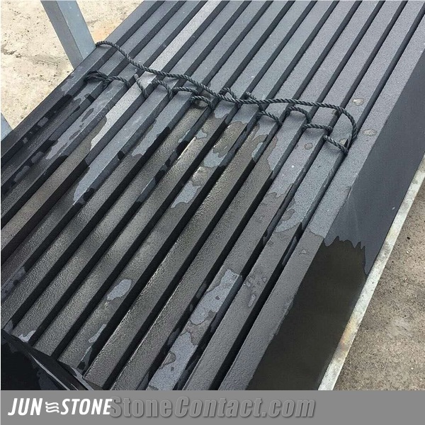 Hainan Black Basalt Stairs, Unique Pattern Basalt