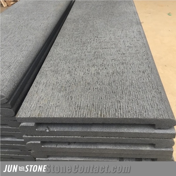Hainan Black Basalt Stairs, Unique Pattern Basalt