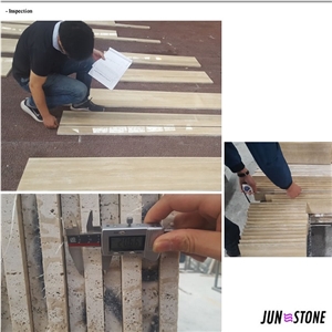 High Quality Polished Honed Wooden Vein Silver Travertine Tops for Bahtroom