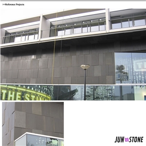 Natural Chinese Basalt Staircase, Chiselled Basalt Steps