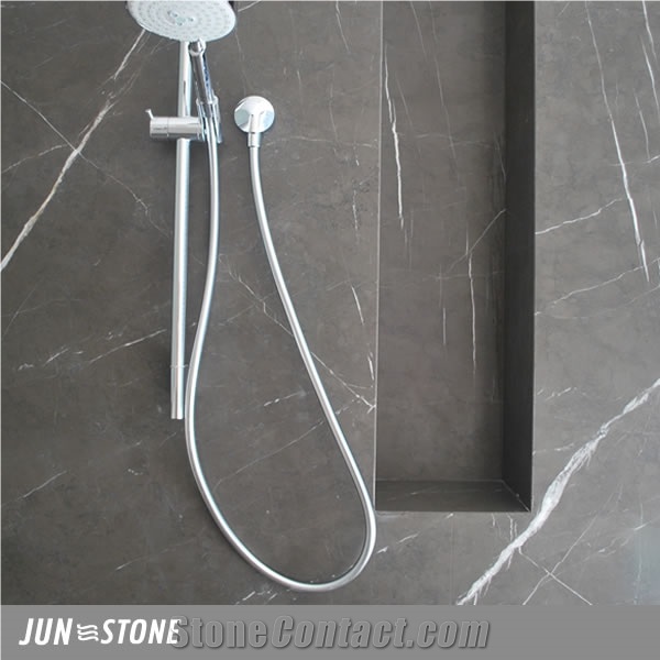 Pietra Grey Marble for Bathroom Ideas, Bathroom Decorating, Bathroom Wall