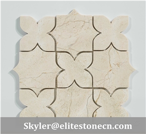 Crema Marfil Marble Mosaic Tile Bathroom Wall Tile