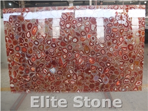 Red Agate Semi Precious Stone Panels Backlit Slabs for Table/Countertop Red Agate Semi Precious Stone Panels Backlit Slabs for Table/Countertop