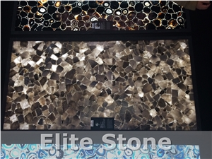 Smoky Agate Grey Agate Ash Agate Semi Precious Stone Translucent Wall Tiles
