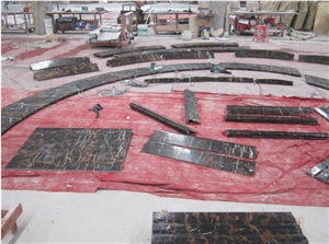 Chinese Portoro Marble for Kitchen Countertops,Bar Tops,Polished,Split Joint