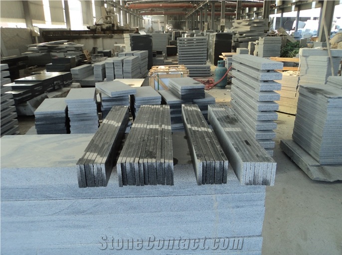 G654 China Granite for Building Stair Steps Polished and Honed Edge