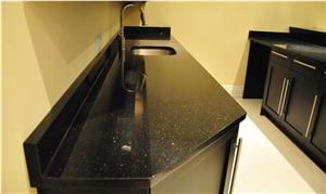 Black Galaxy Granite (Star Galaxy) India Slabs & Tiles, Polished Granite Floor Covering Tiles