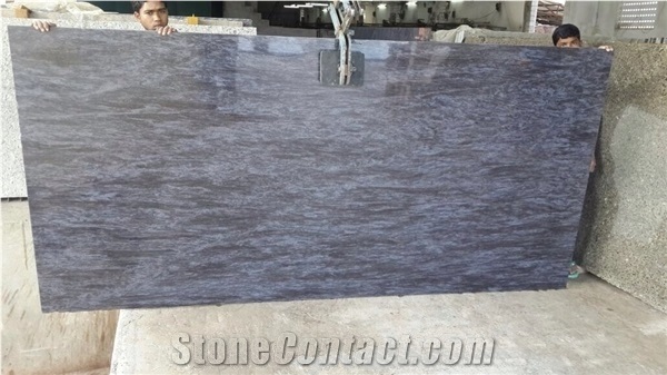 Latest Vizag Blue Granite Slabs & Tiles, India Blue Granite Polished Flooring Tiles, Customise Cutting Wall Tiles