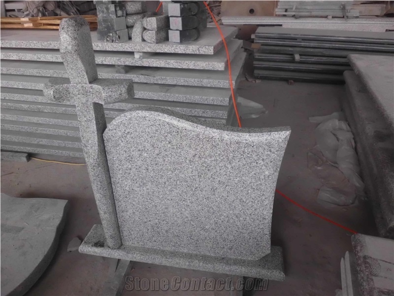G603 Light Grey Granite Tombstone, Light Grey Granite Monument,G603 Tombstone,Western Style Monuments,Upright Monuments