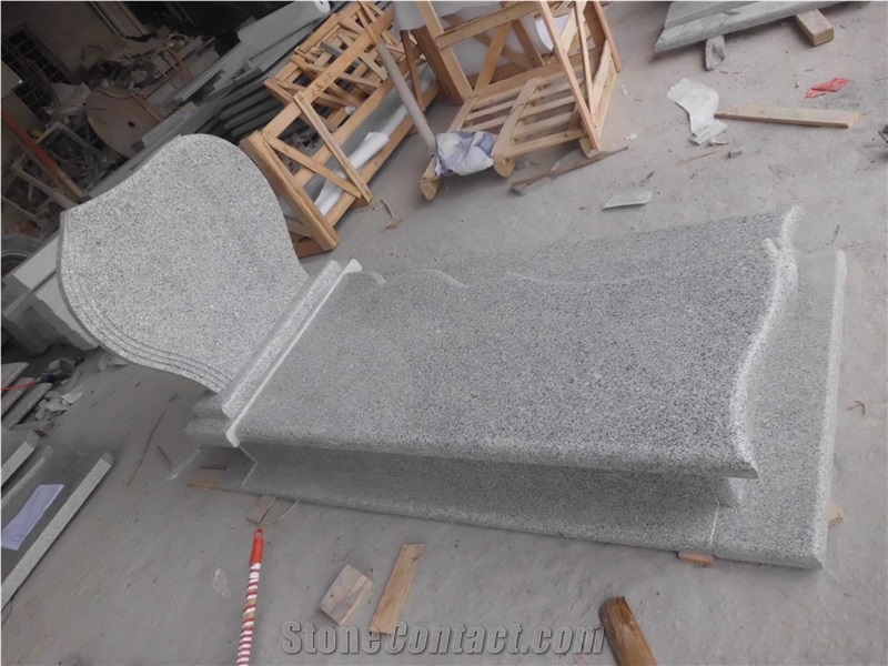 G603 Light Grey Granite Tombstone, Light Grey Granite Monument,G603 Tombstone,Western Style Monuments,Upright Monuments