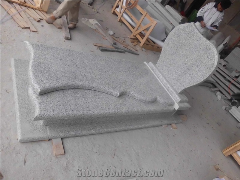G603 Light Grey Granite Tombstone, Light Grey Granite Monument,G603 Tombstone,Western Style Monuments,Upright Monuments