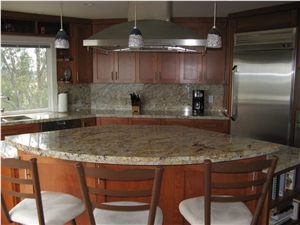 Round Top Bar, Granite Backsplash