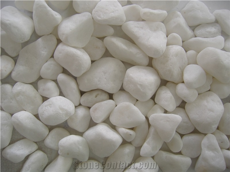 Crystal White Tumbled Pebble