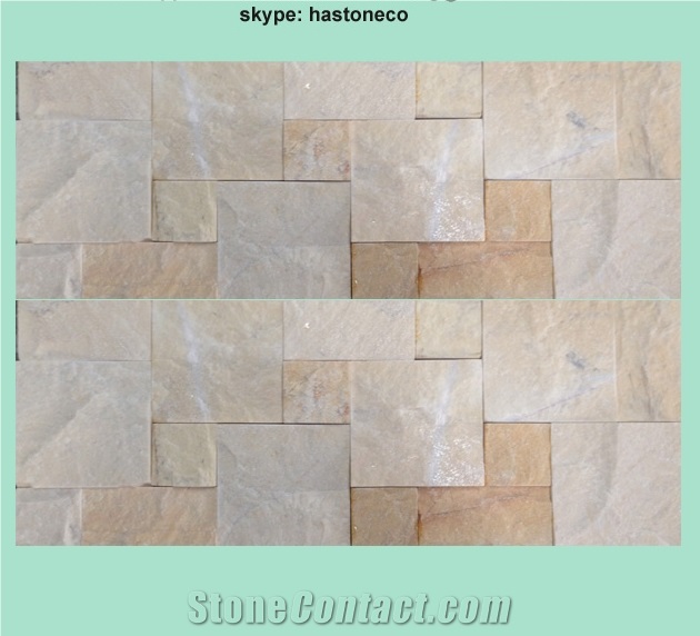 Yellow Marble Combination Exposed Wall Stone