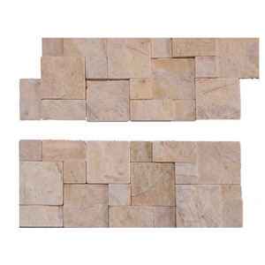 Yellow Marble Combination Exposed Wall Stone