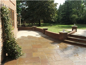 Autumn Brown Sandstone Patio Pavers