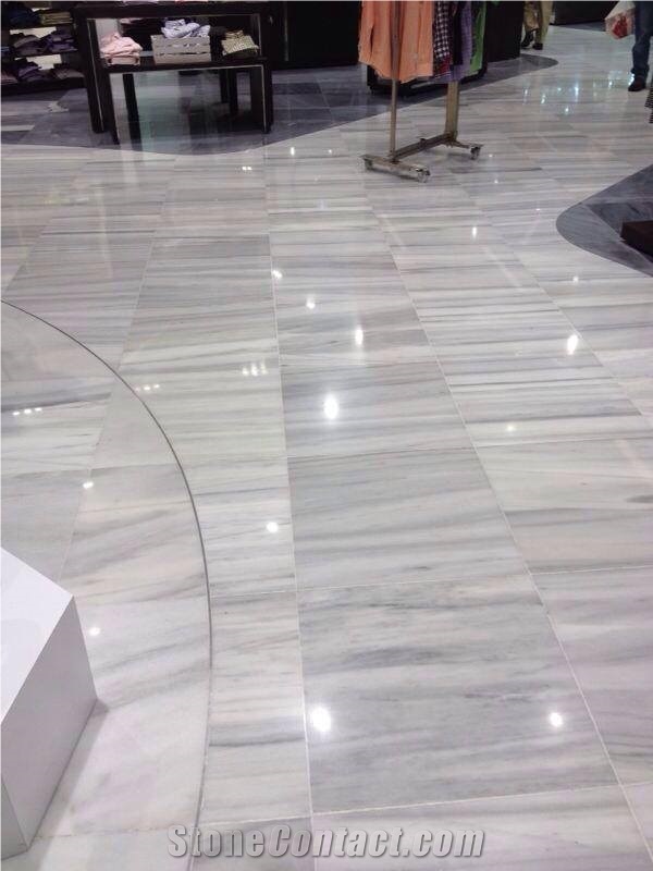 Blanco Macael Veta Flooring Project