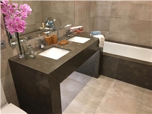 Gris Viola Solid Custom Design Bathroom Top