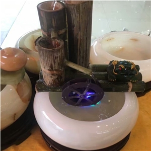 White Jade Tea Set, White Stone Tea Pot,Jade Cups