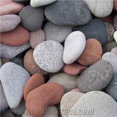 Exotic Pebbles, Black Polished Pebbles, Polished Blended Beach Pebbles