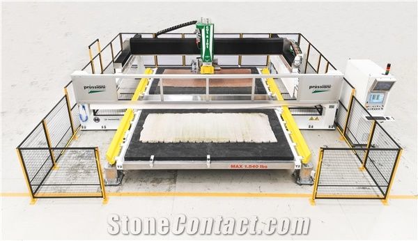 Cut & Jet Shuttle-Saw + waterjet + Bridge Cut & Move + automatic rotating table system