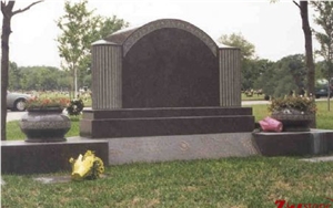 Cheap Price Column Design Dakota Mahogany Granite Tombstone Design/ Western Style Monuments/ Double Monuments/ Upright Monuments/ Headstones