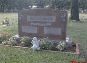 Cheap Price Traditional Serp Top Dakota Red Granitedouble Monuments/ Upright Monuments/ Family Monuments/ Cemetery Tombstones
