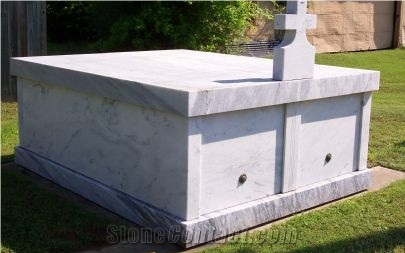Good Quality Cross Design Double Crypts Hunan White Marble Mausoleums/ Mausoleum Design/ Cemetery Crypts/ Cemetery Mausoleum/ Mausoleum Crypts