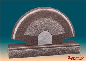 Good Quality Heart Design Dakota Red Granite Monument Design/ Single Monuments/ Heart Tombstones/ Gravestone/ Custom Monuments