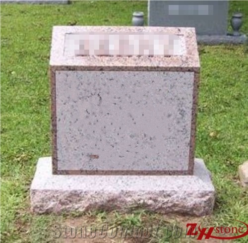 Good Quality Polished Asian Style Indian Red/ Imperial Red Granite Tombstone Design/ Western Style Monuments/ Upright Monuments/ Headstones/ Monument Design