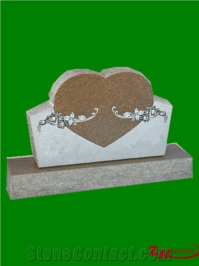 Good Quality Polished Bench Style Indian Red/ Imperial Red Granite Tombstone Design/ Western Style Monuments/ Upright Monuments/ Headstones/ Monument Design