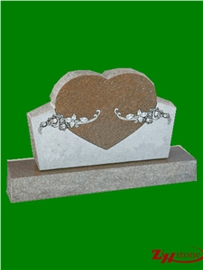 Good Quality Round Corners Straight Design Indian Red/ Imperial Red Granite Western Style Monuments/ Upright Monuments/ Headstones/ Gravestone/ Custom Monuments