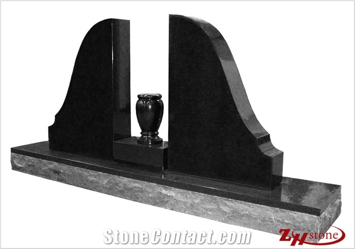 Good Quality Round Corners Straight Design Indian Red/ Imperial Red Granite Western Style Monuments/ Upright Monuments/ Headstones/ Gravestone/ Custom Monuments