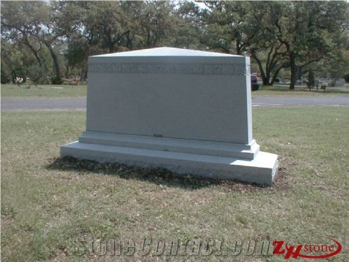 Own Factory Traditional Oval Top with Side Vases Georgia Grey/ Sesame White/ G603 Granite Western Style Monuments/ Upright Monuments/ Single Monuments/ Cemetery Tombstones/ Gravestone