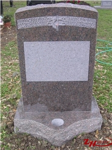 Own Factory Traditional Oval Top with Side Vases Georgia Grey/ Sesame White/ G603 Granite Western Style Monuments/ Upright Monuments/ Single Monuments/ Cemetery Tombstones/ Gravestone