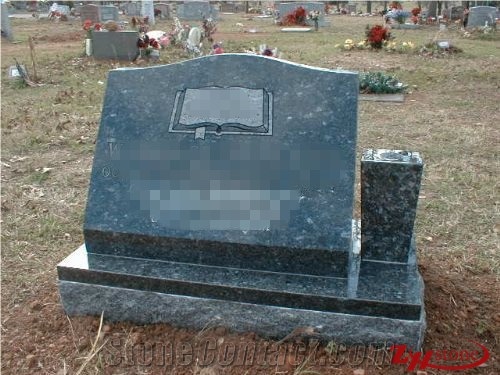 Own Factory Traditional Oval Top with Side Vases Georgia Grey/ Sesame White/ G603 Granite Western Style Monuments/ Upright Monuments/ Single Monuments/ Cemetery Tombstones/ Gravestone