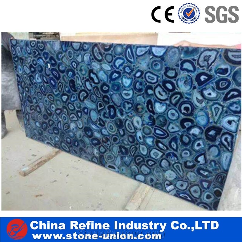 Blue Jade Semiprecious Stone Flooring Tiles , Gemstone Flooring , Paving Stone in Hot Market