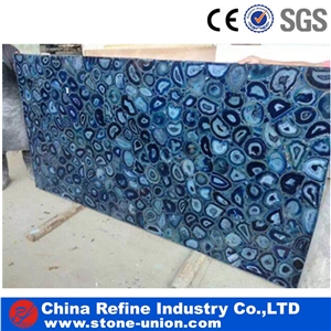 Blue Jade Semiprecious Stone Flooring Tiles , Gemstone Flooring , Paving Stone in Hot Market