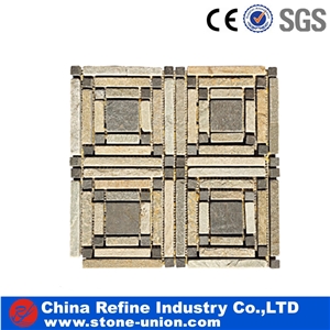 Decorative Natural Slate Tumbled Stone Mosaic Decorative Natural Slate Tumbled Stone Mosaic