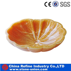 Honey Onyx Polished Basin, Premium Sinks, High Quality Onyx Basins, Vanity Sink, Bathroom Washing Basin (Bowl)