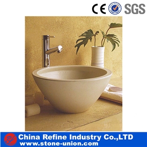 Sandstone Basin with Low Price , Round Sinks Beige Color , New Basins Manufacturer