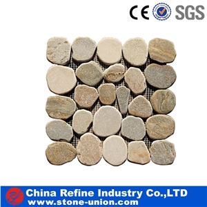 Yellow Slate Interior Decoration Multicolor Mosaic