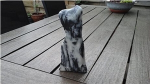 Black/White Soapstone Block for Carve