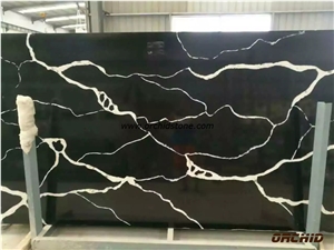 Calacatta Black Quartz Stone Slabs & Tiles,Calacatta Black Solid Surface,Calacatta Black for Engineered Stone Kitchen Countertops,Vanity Tops,Work Tops,Bar Tops,Island Tops